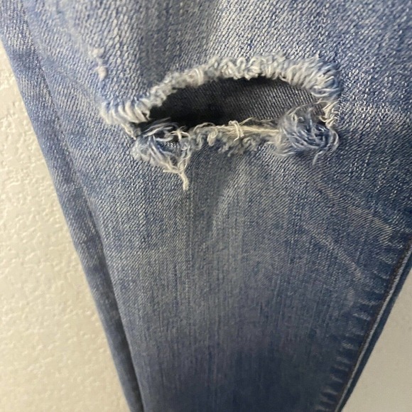 Madewell Women Jeans 9" High Rise Skinny Blue Wash Denim Stretch Fray Hem Sz 25" - Picture 9 of 11